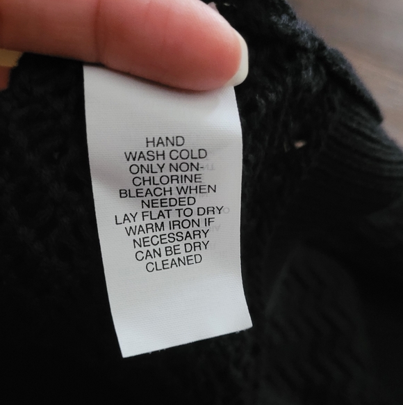 Jones New York Open Weave Cotton Tie Up Top, Women's XL, Black - Picture 3 of 8